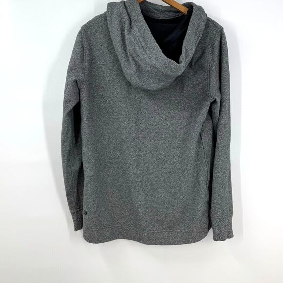 Lululemon Split Pullover Hoodie Sweatshirt Womens 6 Heathered Gray Black - Picture 5 of 8